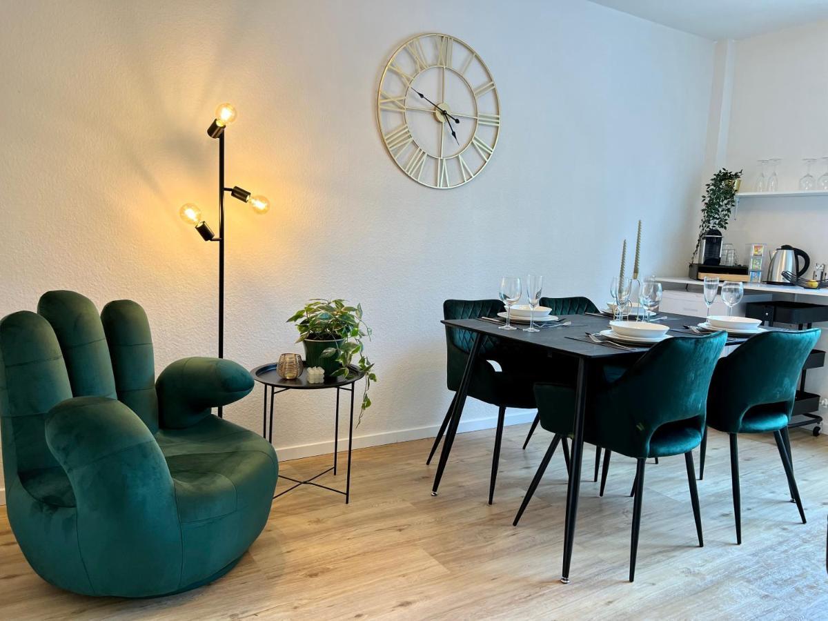 Design Apartment Mit Balkon - Kueche - Netflix Essen Extérieur photo