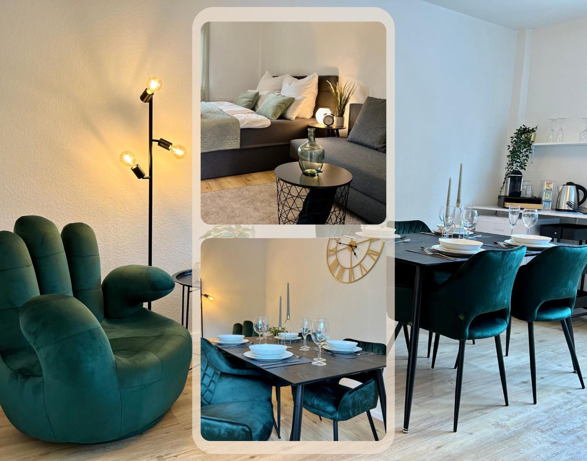 Design Apartment Mit Balkon - Kueche - Netflix Essen Extérieur photo